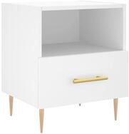 vidaXL Nachttisch Nachttisch Wei&szlig; 40x35x47,5 cm Holzwerkstoff (1-St)