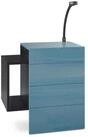 Vladon Nachttisch Queens (Nachttischschrank mit 2 Schubladen, und 1 seitlichem...
