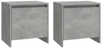 vidaXL Nachtkommode, Nachttische 2 Stk. Betongrau 45x34x44,5 cm Holzwerkstoff