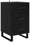 vidaXL Nachttisch Nachttisch Schwarz Eichen-Optik 40 x 40 x 66 cm Holzwerkstoff