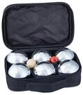 relaxdays Bowlingball 4 x Boule Set Metall 6 Kugeln