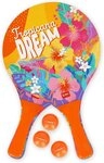 Legami Strandtasche Legami Beach Rackets Tropicana Dream 2 Schl&auml;ger + 3 B&auml;lle