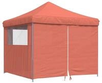 vidaXL Partyzelt Partyzelt Faltbar Pop-Up mit 4 Seitenteilen Terrakottarot