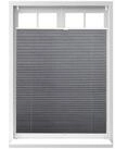 relaxdays Plissee Rollo grau ohne Bohre, 90x130cm
