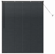 Rollo Balkenjalousien Schwarz 175 x 150 cm Aluminium, vidaXL
