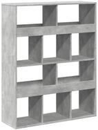 vidaXL B&uuml;cherregal B&uuml;cherregal Betongrau 100x33x125,5 cm Holzwerkstoff, 1-tlg.