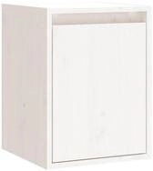 vidaXL Kommode, Wandschrank Wei&szlig; 30x30x40 cm Massivholz Kiefer