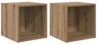 vidaXL Regal Wandschrank 2 pcs Artisan-Eiche 37 x 37 x 37 cm Holzwerkstoff,...
