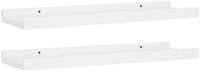 vidaXL Wandregal, Bilderleisten 2 Stk. Wei&szlig; 40x9x3 cm MDF