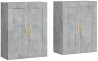 vidaXL Sideboard, Wandschr&auml;nke 2 Stk. Betongrau Holzwerkstoff