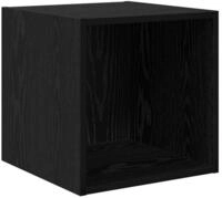 vidaXL Regal Wandschrank Schwarz Eichen-Optik 37 x 37 x 37 cm Holzwerkstoff,...