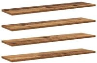 vidaXL B&uuml;cherregal Regalbrett 4 pcs Braun 80 x 20 x 1,5 cm Holzwerkstoff,...