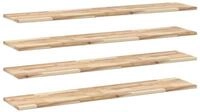 vidaXL Regal Schweberegale 4 Stk. 160x30x2 cm Massivholz Unbehandelt, 4-tlg.