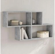 vidaXL Regal, Wandregal Betongrau 100x20x53 cm Holzwerkstoff