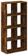 vidaXL B&uuml;cherregal Raumteiler-B&uuml;cherregal R&auml;uchereiche 69,5x29x137,5 cm,...