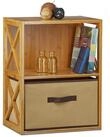 relaxdays Standregal 2x Regal Bambus mit Korb, 2