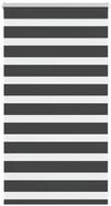 Rollo Doppelrollo Schwarz 80x100 cm Stoffbreite 75,9 cm Polyester, vidaXL