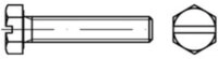 Contorion Schraube DIN 933 Form SZ Sechskantschraube VG M4x16 Stahl 8.8...