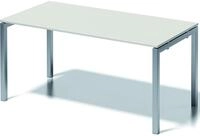 Bisley Schreibtisch Schreibtisch Cito BxTxH 160x80x74cm grauwei&szlig; Gestell silber