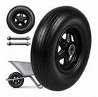 relaxdays Sackkarren-Rad 2er Set Sackkarrenrad 3.50-8 Vollgummi, Schwarz-Schwarz
