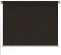 Rollo Au&szlig;enrollo 185 (B) x 140 (H) cm Braun HDPE, vidaXL