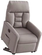 vidaXL Sessel Relaxsessel mit Aufstehhilfe Elektrisch Taupe Stoff (1-St)