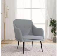 vidaXL Sessel, Sessel Hellgrau 63x76x80 cm Stoff grau