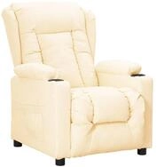 vidaXL Sessel Relaxsessel Creme Kunstleder (1-St)