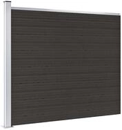 vidaXL Gartenzaun Zaunelement WPC 175x146 cm Schwarz, (1-St)
