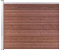 vidaXL Gartenzaun Zaunelement WPC 175x146 cm Braun, (1-St)