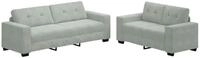 vidaXL Sofa 2-teiliges Sofa-Set mit Kissen, hellgrauer Samt, 1 Teile