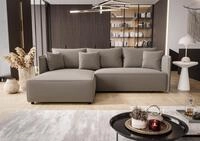 Fun M&ouml;bel Ecksofa Schlafsofa Sofa EVORA in Stoff Poso, Ottomane Links oder...