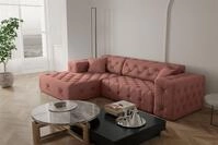 Fun M&ouml;bel Ecksofa Ecksofa Designersofa CHANTAL in Stoff Opera Velvet, Ottomane...