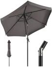 Sekey Sonnenschirm 200 cm Gartenschirm Rund Marktschirm Knickbar mit Kurbel,...