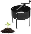 relaxdays Gartensieb mit Handkurbel, Stahl