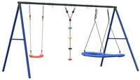 vidaXL Spielturm Schaukel-Set mit Schaukelsitz Kletterschaukel und Nestschaukel