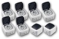 ChiliTec Steckdose Feuchtraum Starter-Kit, 8-teilig, IP44 250V~