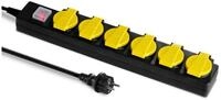 TROTEC PVP6 Mehrfachsteckdose, Schutzkontakt-Steckdosenleiste Langes 2 m Kabel