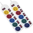 Maclean MCE204 Farbenfroh 5‑fach 1,5 m Kabel (Typ E) Steckdosenleiste 5-fach