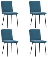 vidaXL Esszimmerstuhl Esszimmerst&uuml;hle 4 Stk. Blau Samt (4 St)