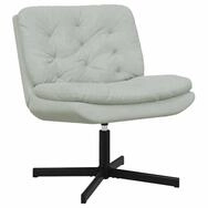 vidaXL Relaxsessel Drehender Entspannungsstuhl Hellgrau 63 x 75 x 76 cm Samt...