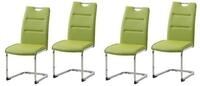 HTI-Living Freischwinger Schwingstuhl DannyC PU Gr&uuml;n (Set, 4 St), Freischwinger