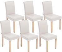 CLP Esszimmerstuhl Ina Kunstleder (6er Set, 6 St), Holz, ohne Armlehnen