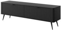 Masseno Lowboard LANTANA 163,2 cm TV-Schrank mit 2 T&uuml;ren Schwarz schwarz 163.2 cm x