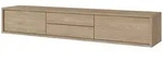 Masseno Lowboard LIVIA 180 cm TV-Schrank mit 2 Schubladen und 2 T&uuml;ren Eichefarben