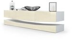 Vladon Lowboard City (TV-Kommode mit Sockelelement, 1 offenem Fach und 3
