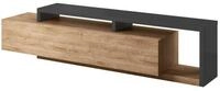 Masseno Lowboard BOTTEGA 219 cm TV-Schrank mit 2 Schubladen Anthrazit grau