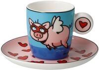 Goebel Tasse Espressotasse Ed Eck- When Pigs Fly, 1-tlg., Porzellan