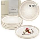 S&Auml;NGER Teller Set Key West, Creme mit sandiger Maserung, (6 St), Dessertteller...