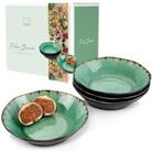 S&Auml;NGER Suppenteller Set Palm Beach, Gr&uuml;n Schwarz, (4 St), &Oslash;19x5cm, 600 ml,